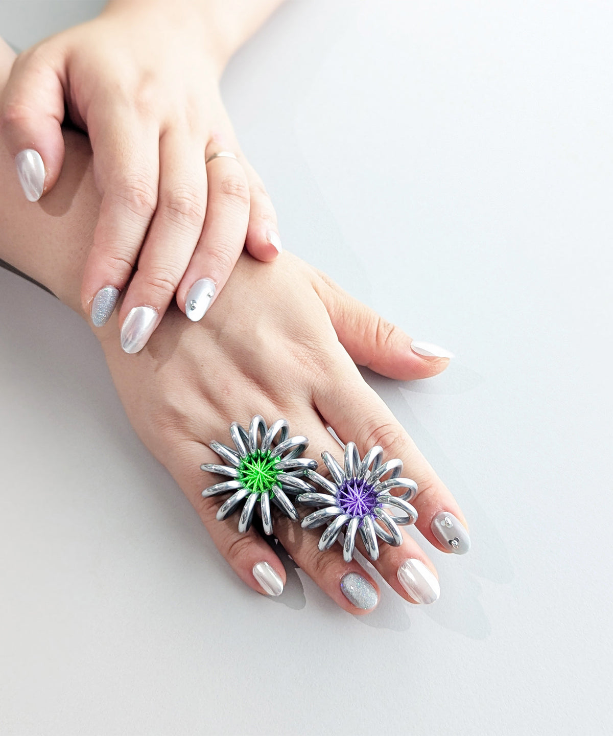 FUN FLOWER ring 【Neon green】