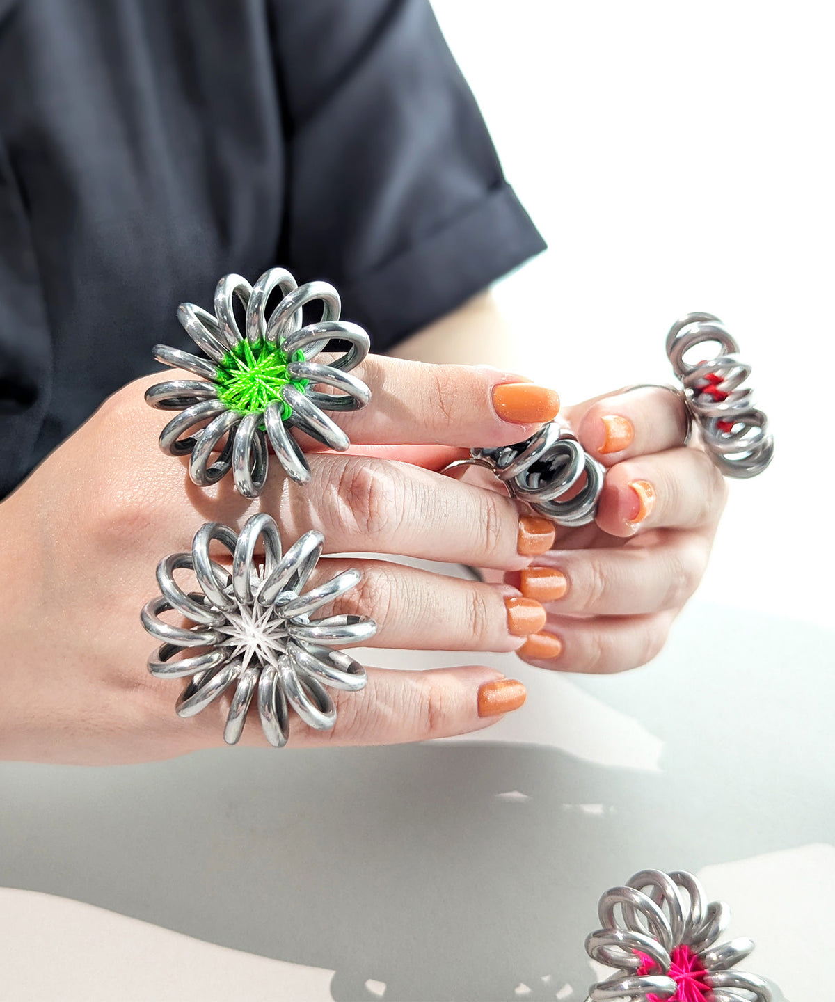 FUN FLOWER ring 【White】