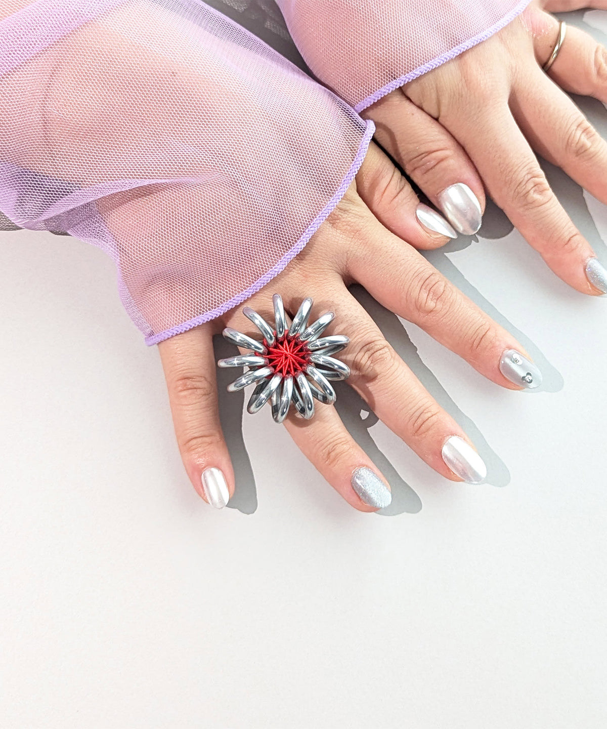FUN FLOWER ring 【Red】
