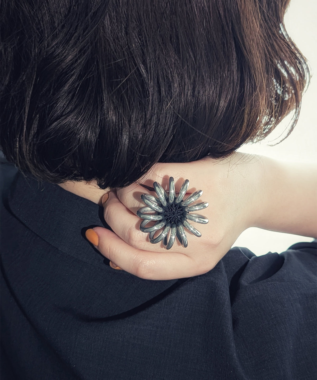 FUN FLOWER ring 【Black】