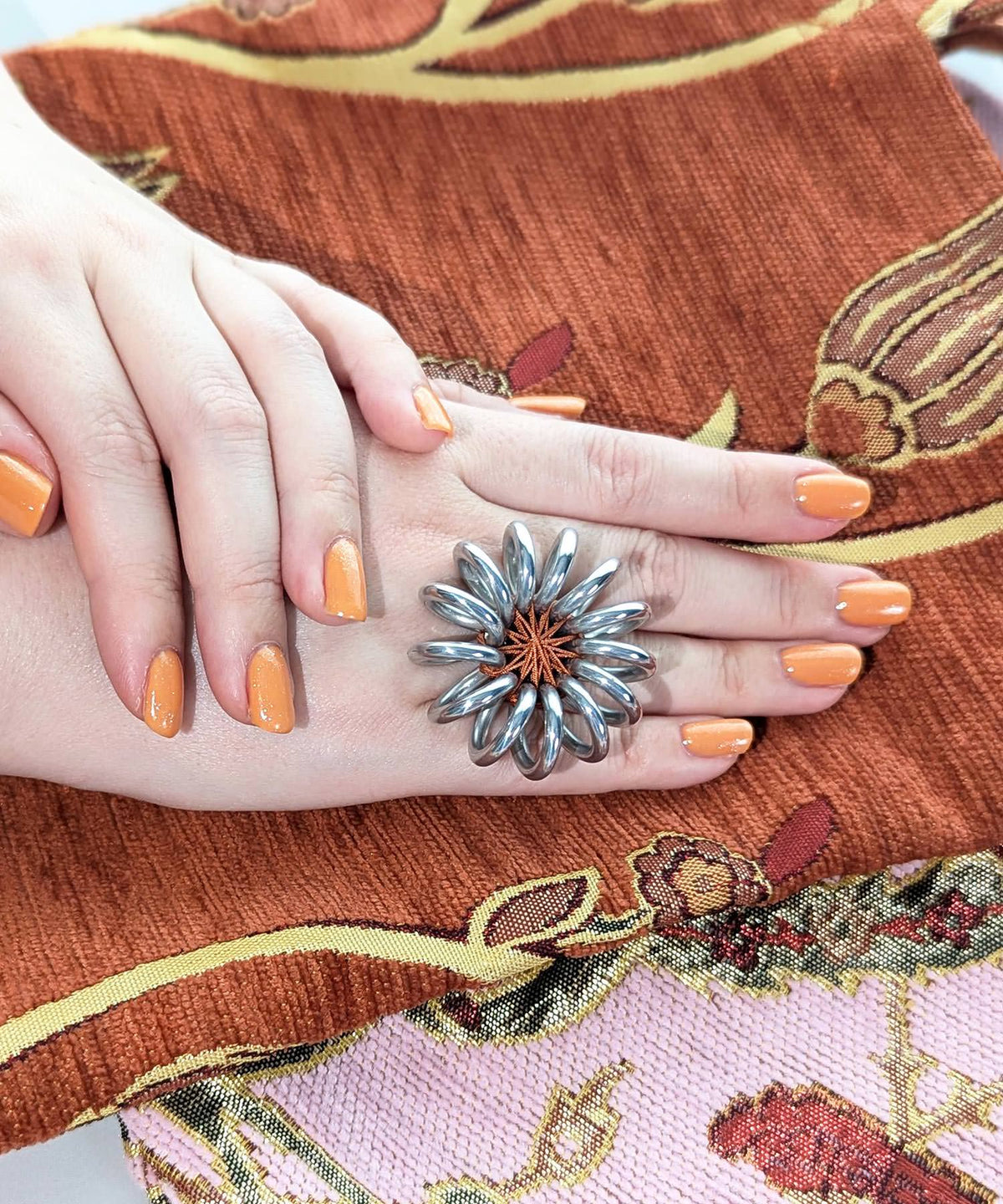 FUN FLOWER ring 【Brown】