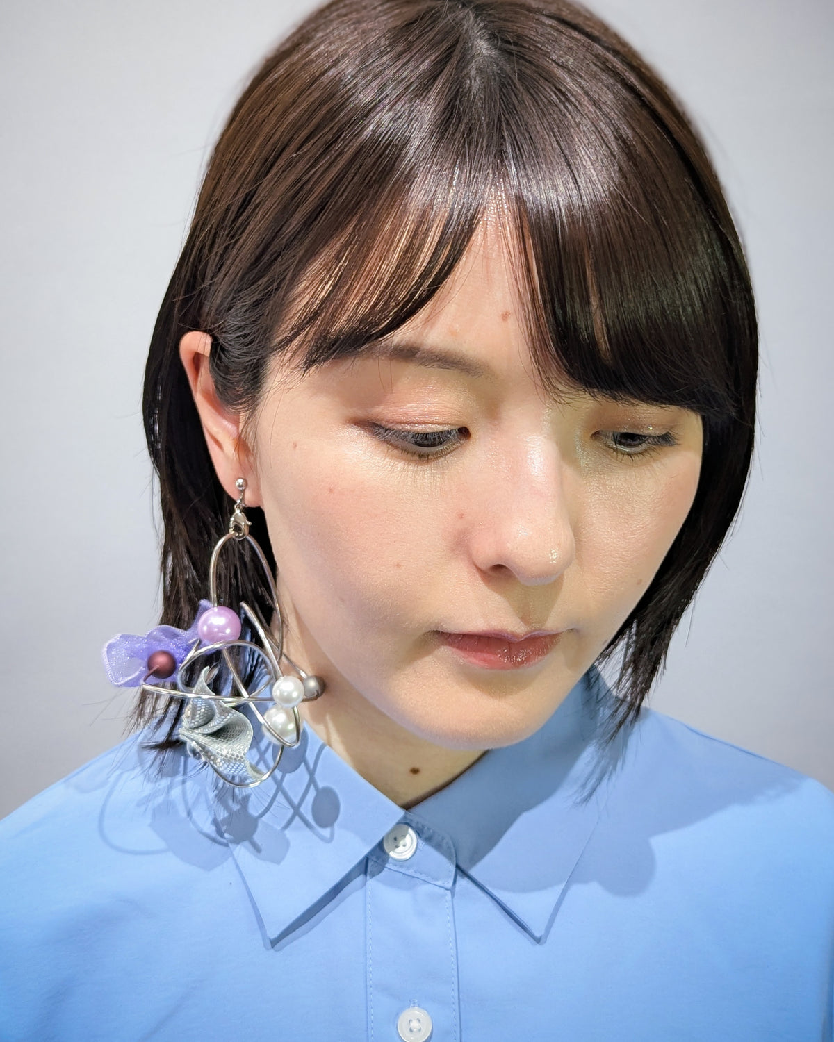 UCHU VIVID  3way#2 pierced/clip-on/necklace