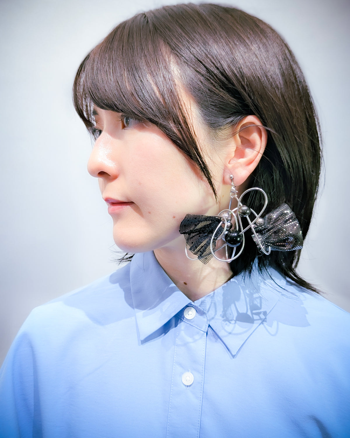 UCHU VIVID  3way#3 pierced/clip-on/necklace