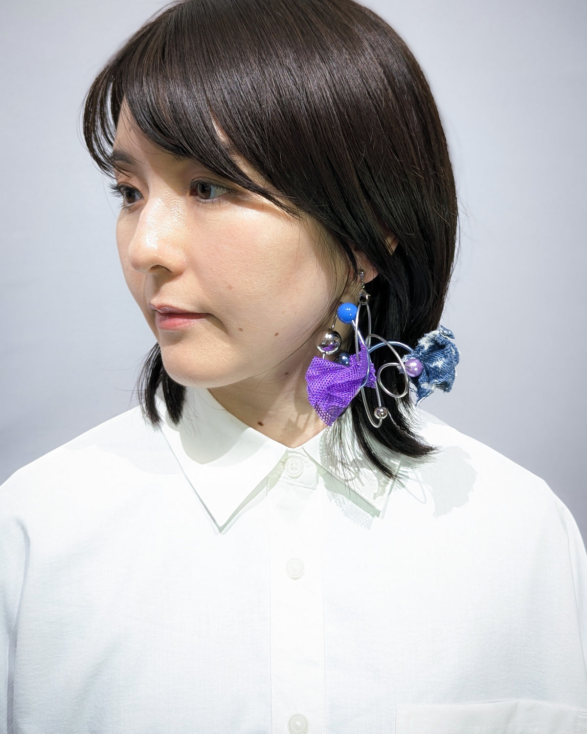 UCHU VIVID  3way#5 pierced/clip-on/necklace