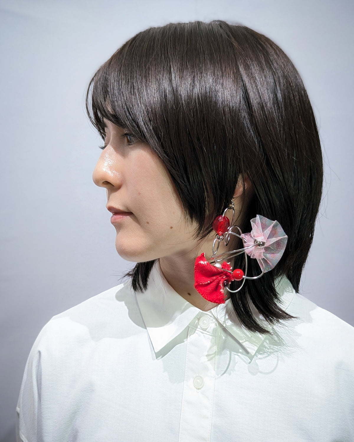 UCHU VIVID  3way#7 pierced/clip-on/necklace