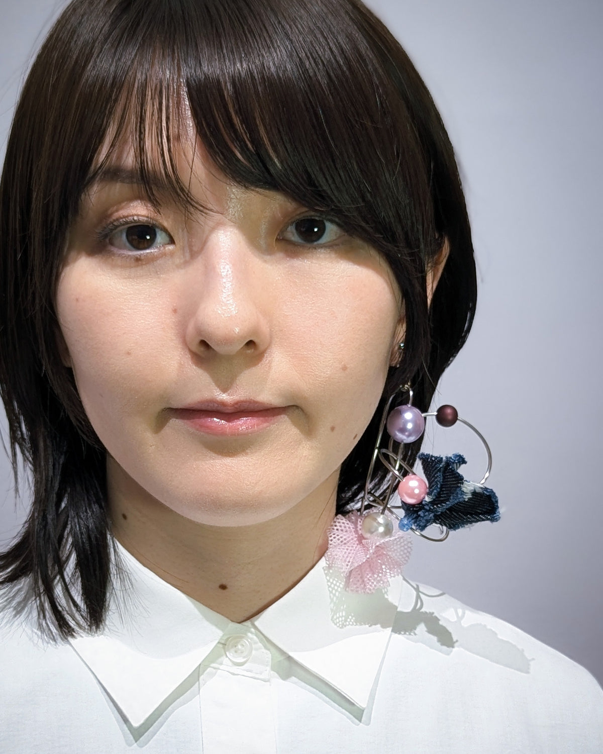 UCHU VIVID  3way#8 pierced/clip-on/necklace