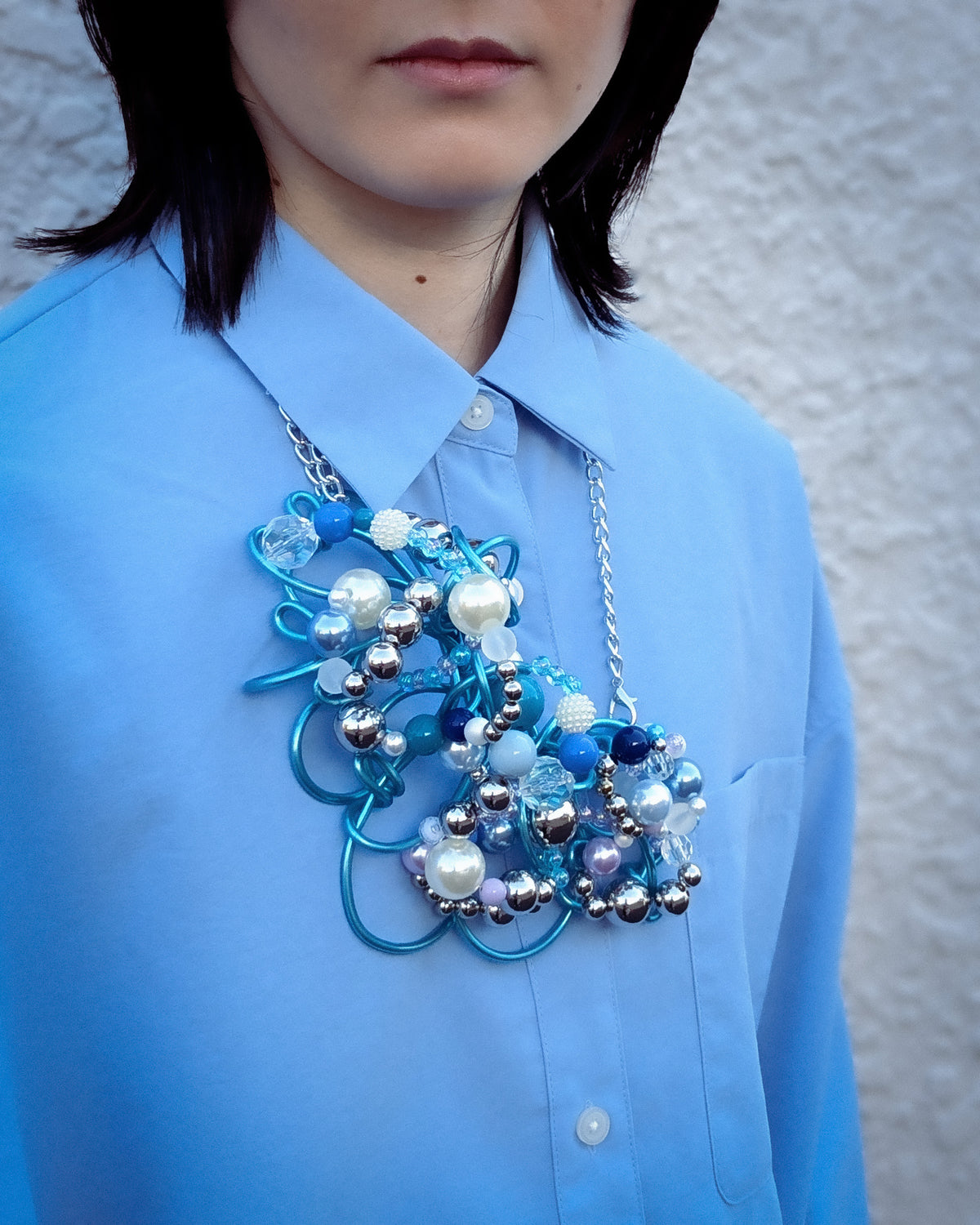 UCHU VIVID necklace 06 BL_SLV